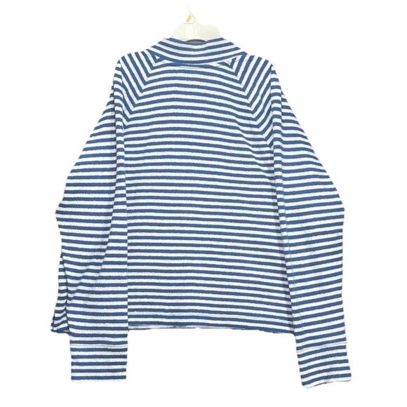 Lilly Pulitzer Cassi Popover Cane Blue Tropez Stripe Long Sleeve Sz XL Terry - Picture 3 of 12